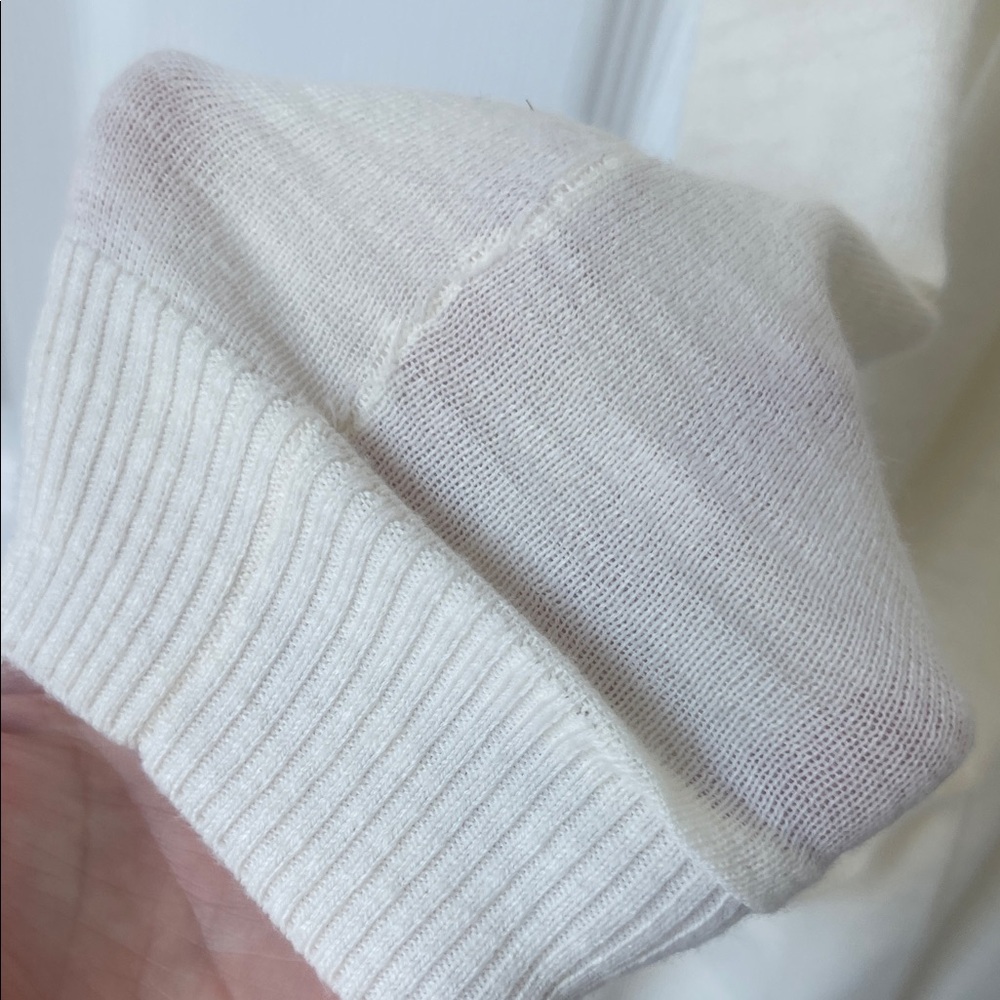 J. Crew Factory Light Cream Open Cardigan, XXS. - Picture 3 of 10